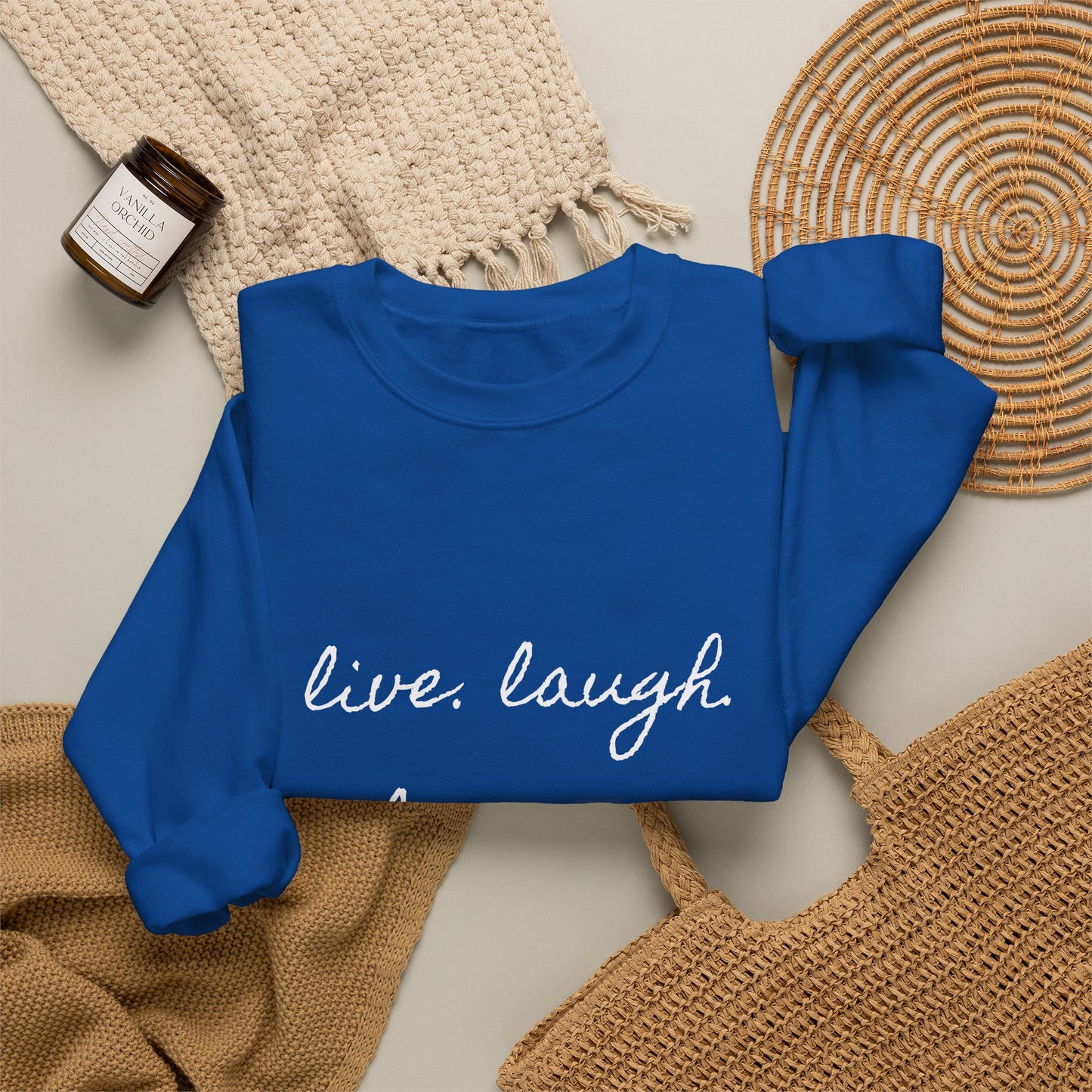 Crewneck Sweatshirt “live. laugh. lexapro.” — Sarcastic Mental Health Pullover